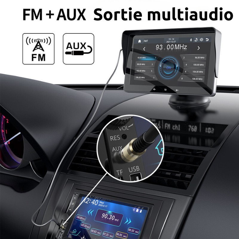 Lecteur vidéo multimédia voiture DriveMaster 7 pouces avec écran tactile Bluetooth