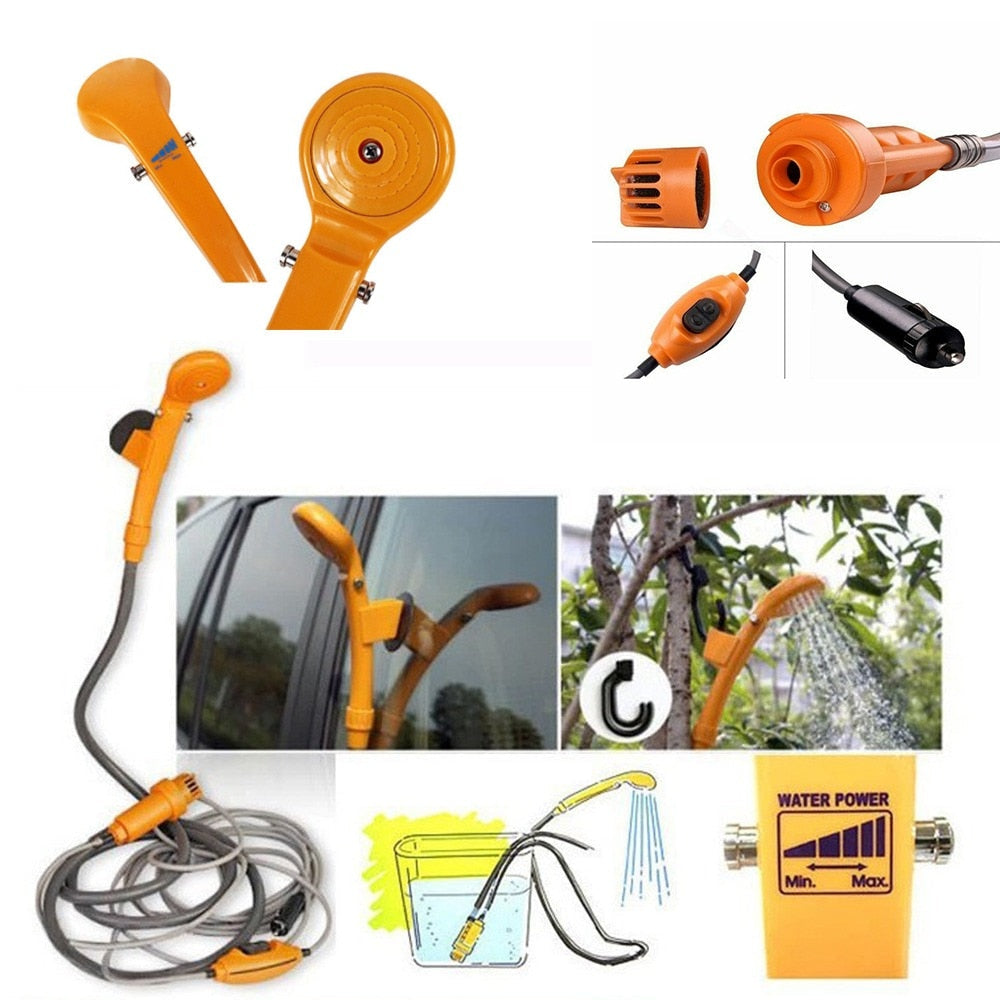 Douche de camping AquaStream portable rechargeable pour plein air