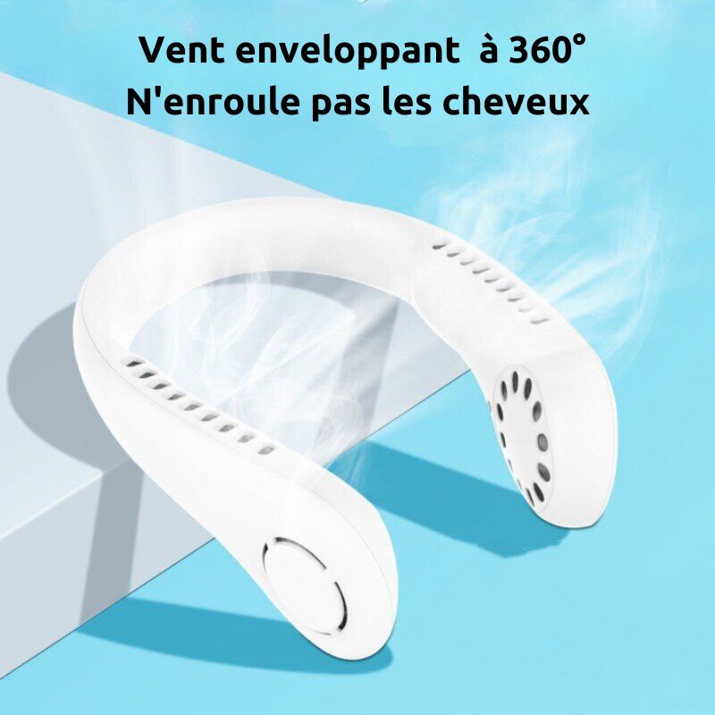 Ventilateur de cou portable AirBreeze avec refroidissement 360° USB