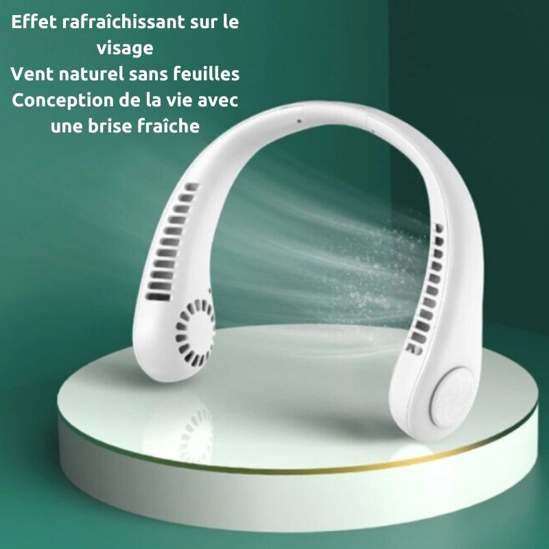 Ventilateur de cou portable AirBreeze avec refroidissement 360° USB