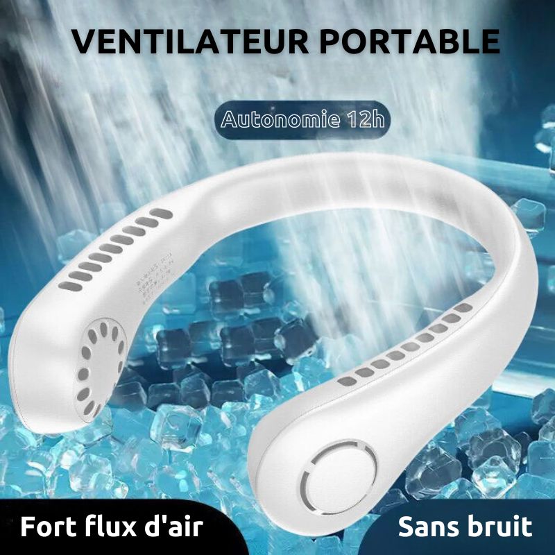 Ventilateur de cou portable AirBreeze avec refroidissement 360° USB